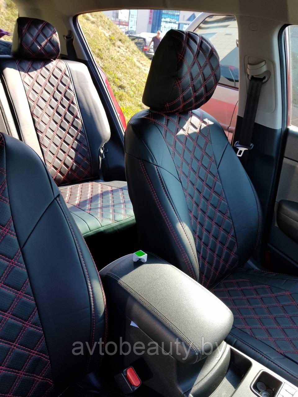 Чехлы для Volkswagen Caddy (04-16) Экокожа - фото 4 - id-p79034081