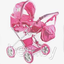 Коляска для кукол с люлькой, коляска-трансформер с сумочкой MELOBO 9333, от 3-х лет, розовая - фото 6 - id-p86455065