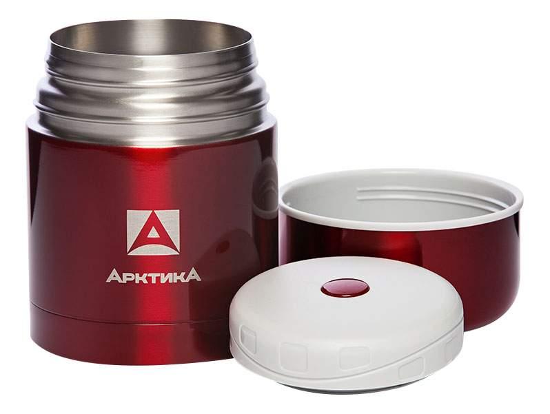 302-500-Красный Термос бытовой, вакуумный, с широким горлом 500 мл для супа и еды Арктика - фото 1 - id-p77027705