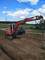 Рытьё траншей [мини-экскаватором Kubota KX 121-3а (30/40/50/1,2м)]