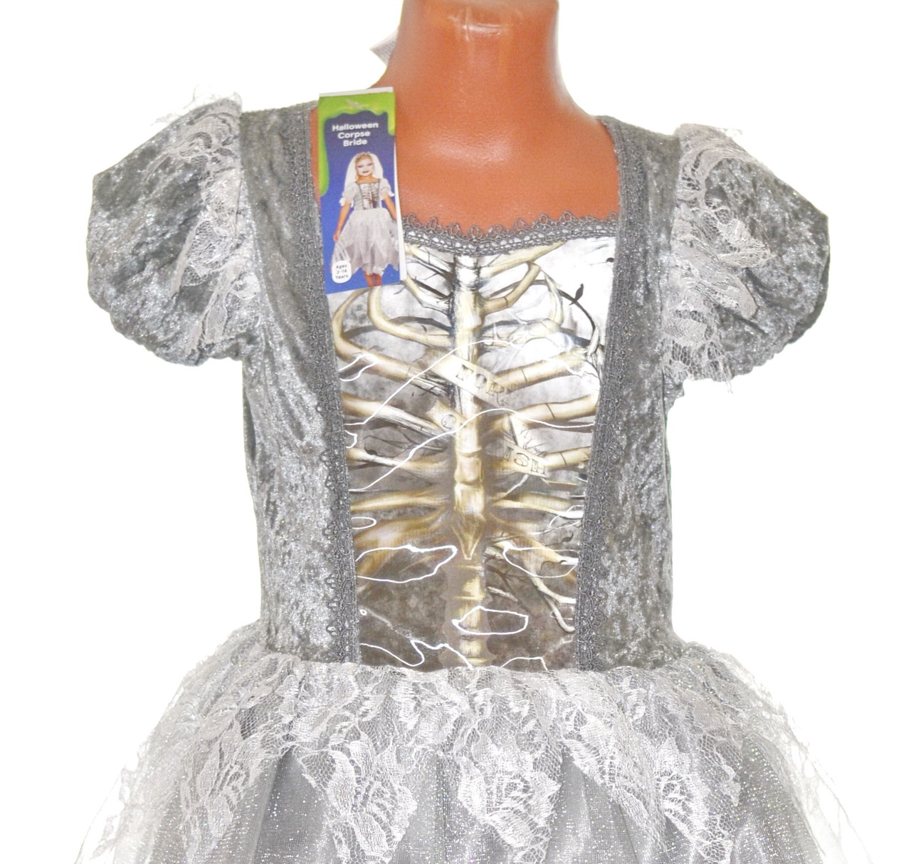 Платье карнавальное "Невеста Дракулы" на 9-10 лет рост 140 см - фото 3 - id-p86485140