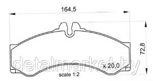 Колодки тормозные SPRINTER 95 V150710 235 VW LT 29076 00 703 10 - фото 1 - id-p4238431