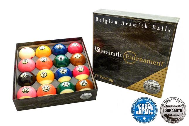 Комплект шаров 57.2 мм "Aramith Tournament Pro Cup TV", фото 2