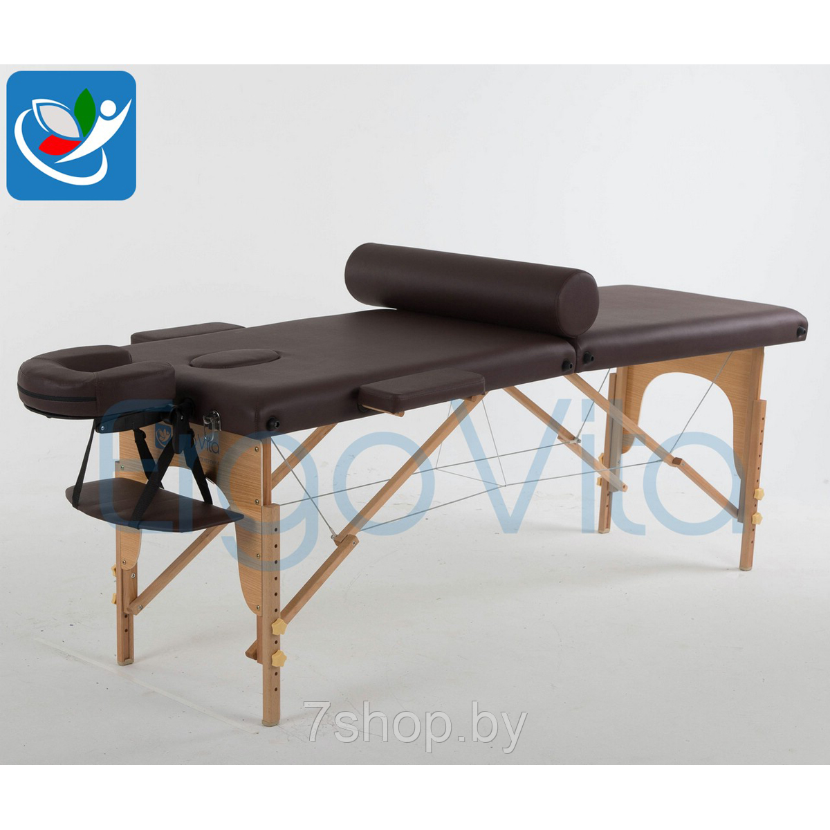 Складной массажный стол ErgoVita Classic (коричневый) - фото 1 - id-p86563464