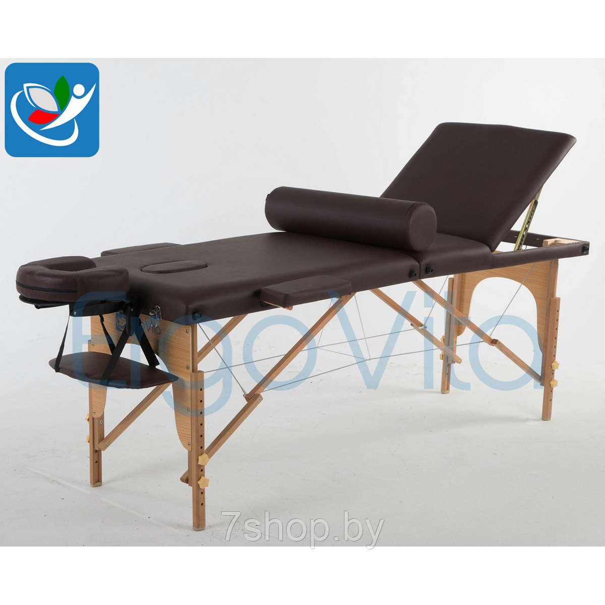 Складной массажный стол ErgoVita Classic Plus (коричневый) - фото 1 - id-p86563466