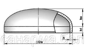 Днище эллиптическое Ду 377х10 ГОСТ 6533-78 ст 20 - фото 2 - id-p4245451