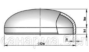 Днище эллиптическое Ду 426х10 ГОСТ 6533-78 ст 20 - фото 2 - id-p4245466