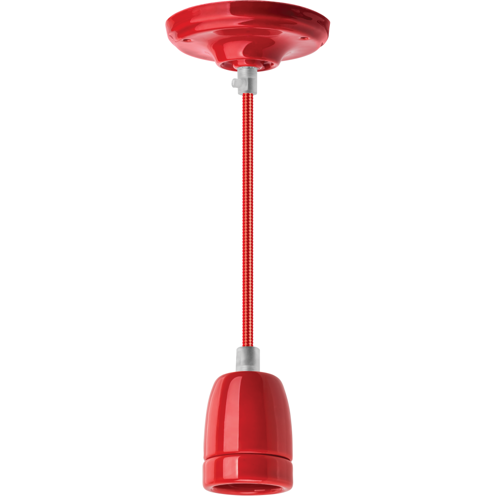 Декоративный подвесной светильник Navigator NIL-SF03-011-E27 60Вт, керамика  красный