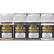 Набор сухих пигментов Pigments (пыль-грязь) ACRYLICOS VALLEJO (Испания) 4х30мл., фото 2