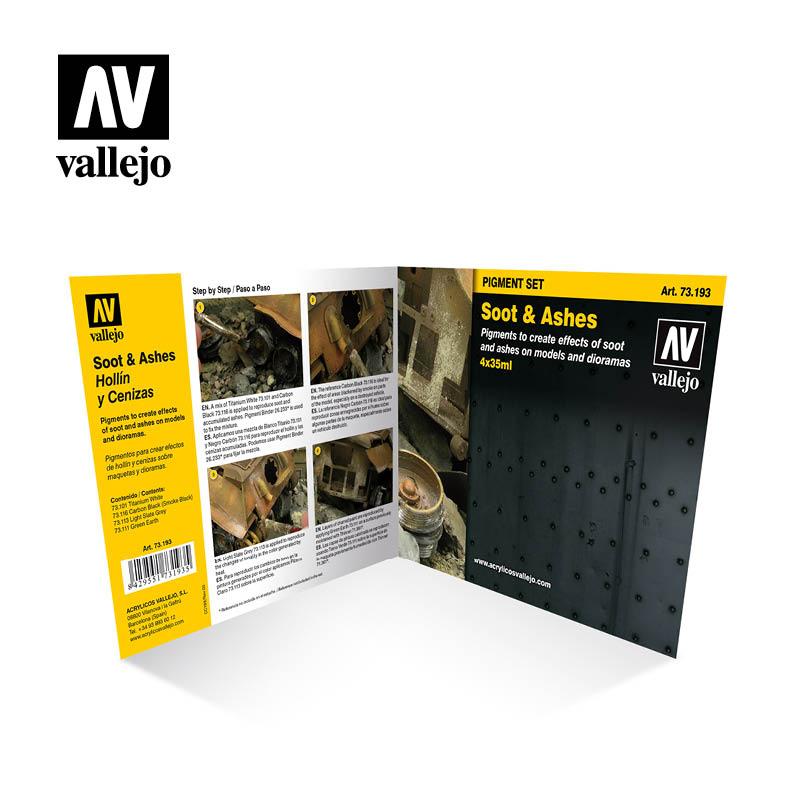 Набор сухих пигментов Pigments (сажа и зола) ACRYLICOS VALLEJO (Испания) 4х30мл. - фото 1 - id-p3126802