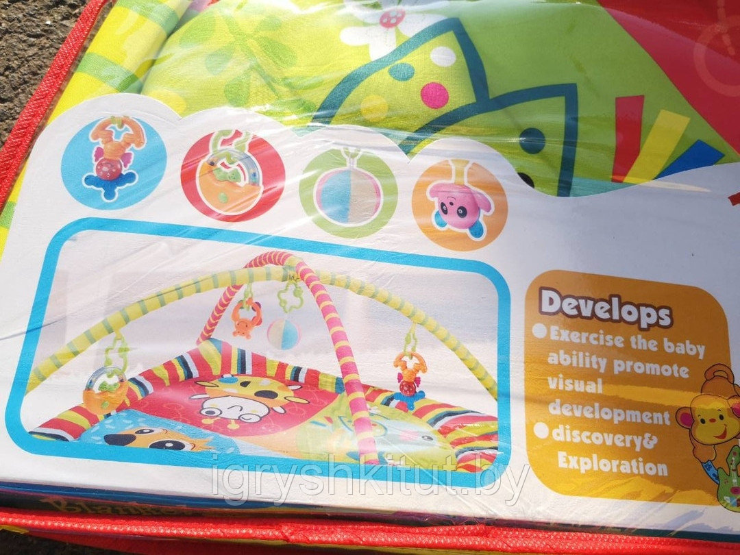 Детский развивающий коврик с пластиковыми игрушками арт.8801-2 - фото 6 - id-p86749337