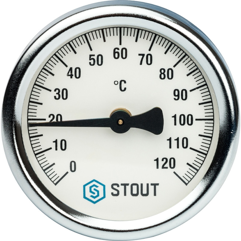 Термометр биметаллический накладной с пружиной STOUT. Корпус Dn 63 мм - фото 2 - id-p86863527
