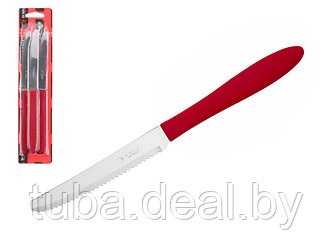 Набор ножей столовых, 3шт., серия PRISMA, красные, DI SOLLE (Супер цена! Длина: 210 мм, длина лезвия: 104 мм,