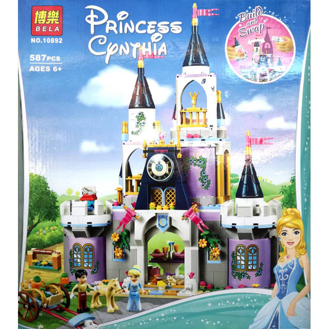 Конструктор Bela 10892 Волшебный Замок Золушки (аналог LEGO Disney Princess 41154) 587 деталей - фото 1 - id-p86883565