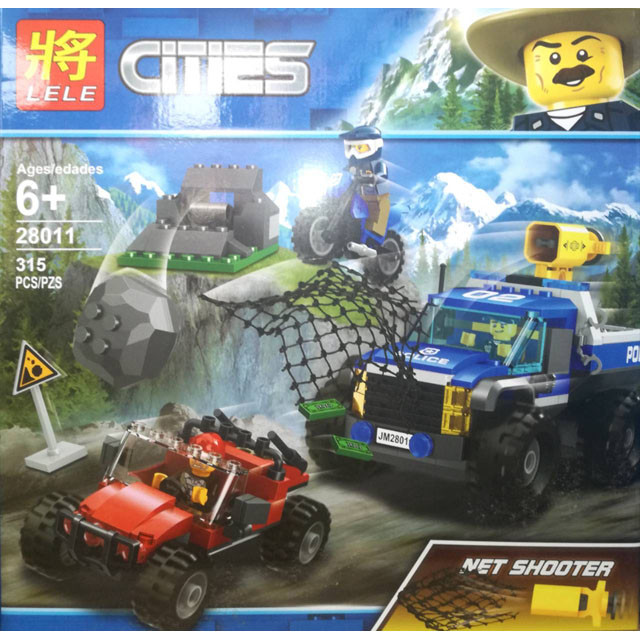 Конструктор Lele Cities 28011 Погоня по грунтовой дороге (аналог Lego City 60172) 315 деталей
