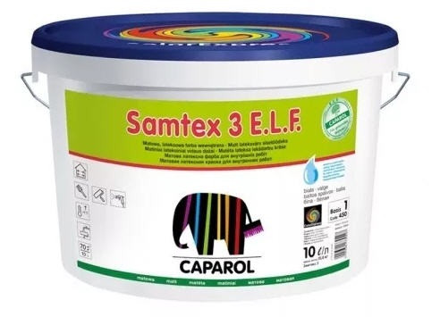 Тонкослойная матовая латексная краска для интерьеров Caparol Samtex 3 E.L.F. База 1 10 л., РБ - фото 1 - id-p86888953