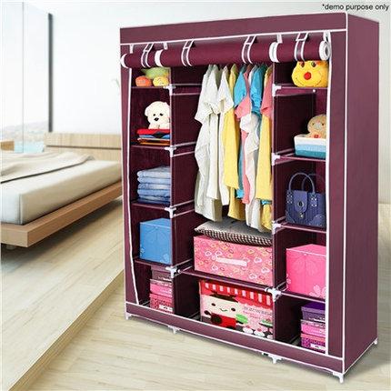 Складной каркасный тканевый шкаф Storage Wardrobe Трехсекционный .Лучшая цена! - фото 3 - id-p86914147