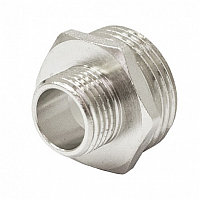 Ниппель 1/2" х 3/8" (15х10) переходной никелир.