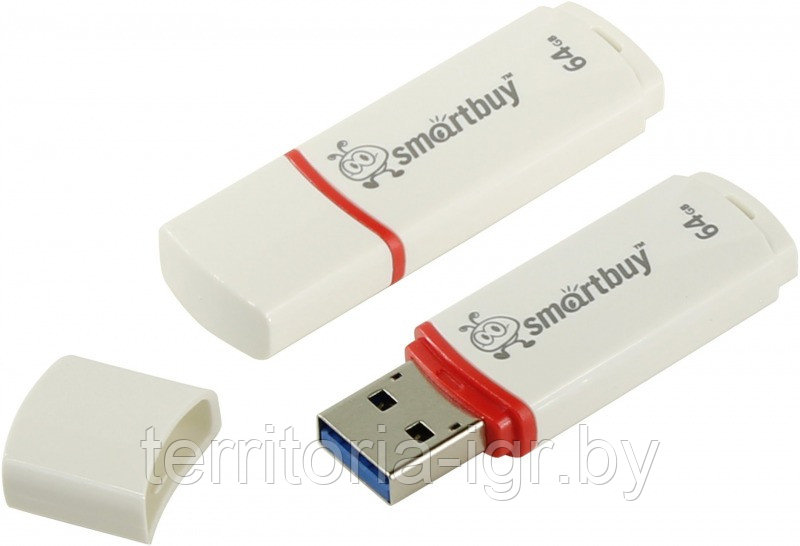 USB-накопитель 16Gb Crown series SB16GBCRW-W белый Smartbuy - фото 2 - id-p86962034