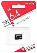 Карта памяти 64Gb Class 10 micro SDXC SB64GBSDCL10-00 UHS-1 Smartbuy
