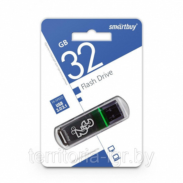 USB-накопитель 32GB Glossy series SB32GBGS-DG темно-серый Smartbuy - фото 1 - id-p86969897