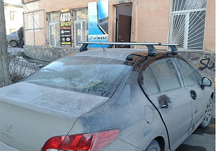 Багажник Атлант для Peugeot 408, седан 2010-... аэродуги