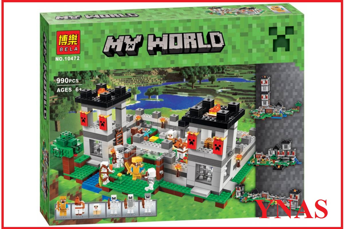 Детский конструктор Крепость 3 в 1 Bela Minecraft серия игра Майнкрафт 10472 , аналог лего Lego - фото 4 - id-p66771433