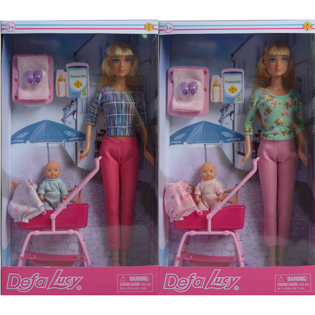 Кукла Defa Lucy 8358 с пупсом в коляске - фото 1 - id-p86973517