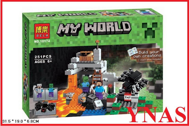Детский конструктор Bela Minecraft Майнкрафт арт. 10174/79043 "Пещера", аналог Лего LEGO 21113 - фото 1 - id-p66771472