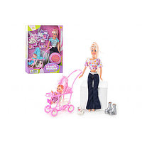 Кукла Defa Lucy 20958 с коляской и собачкой