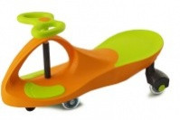 Машинка детская с полиуретановыми колесами салатово-оранжевая «БИБИКАР»