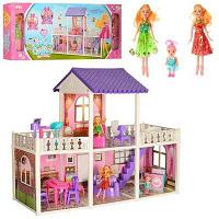 Кукольный домик с мебелью и куклой, 2-х этажный, Lovely Villa 972, 4 комнаты, аксессуары, 115 деталей