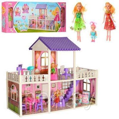 Кукольный домик с мебелью и куклой, 2-х этажный, Lovely Villa 972, 4 комнаты, аксессуары, 115 деталей - фото 1 - id-p86988727