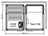 Комбинированная сауна с пародушевой кабиной Tylo Impression Twin 130/1309/W черный профиль, фото 2