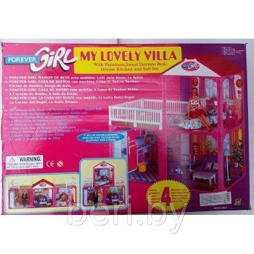 Кукольный домик с мебелью, 2-х этажный, Lovely Villa 6982B, 3 комнаты, аксессуары, игровой набор - фото 2 - id-p86988757