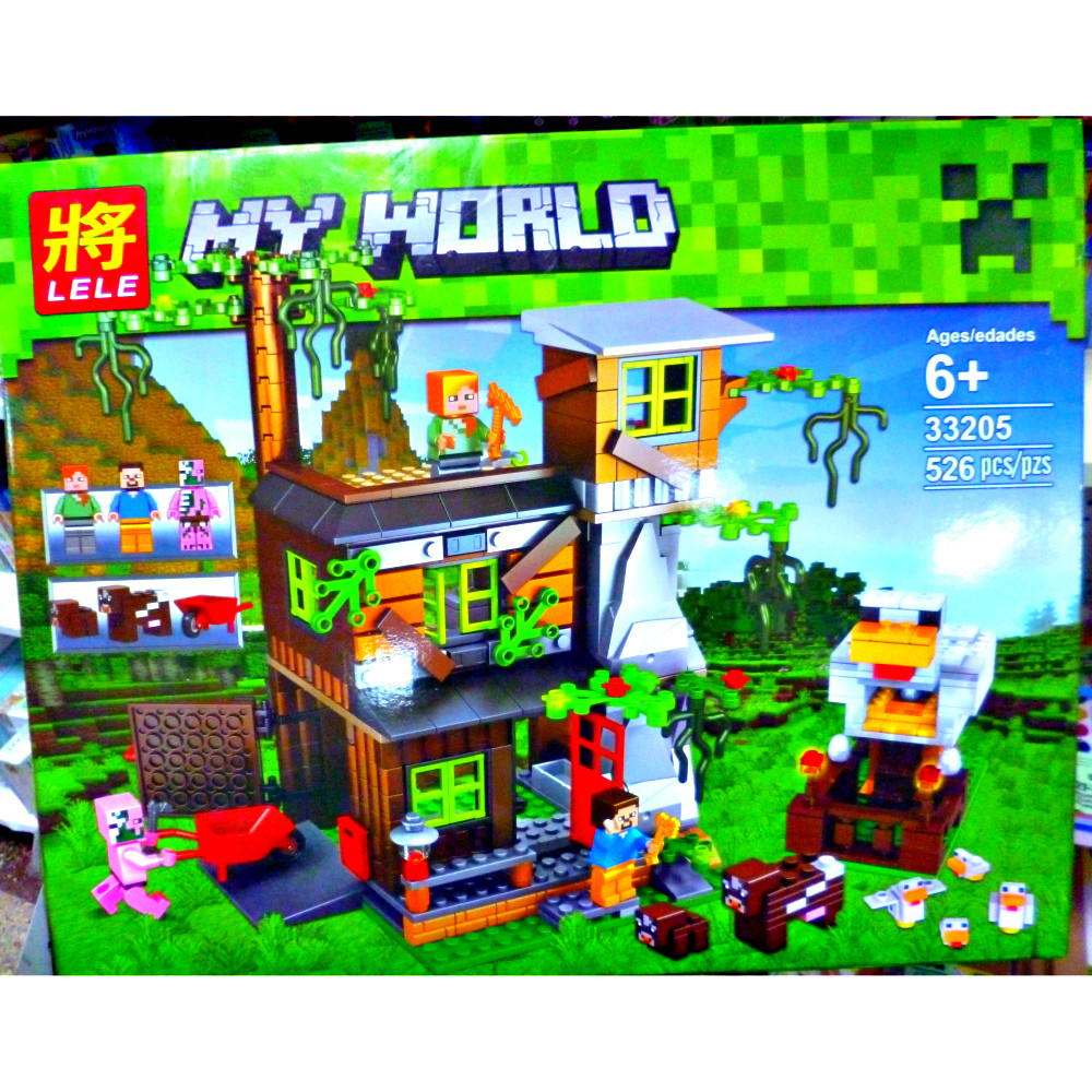 Конструктор lele майнкрафт Домик в джунглях my World 33205 526 дет