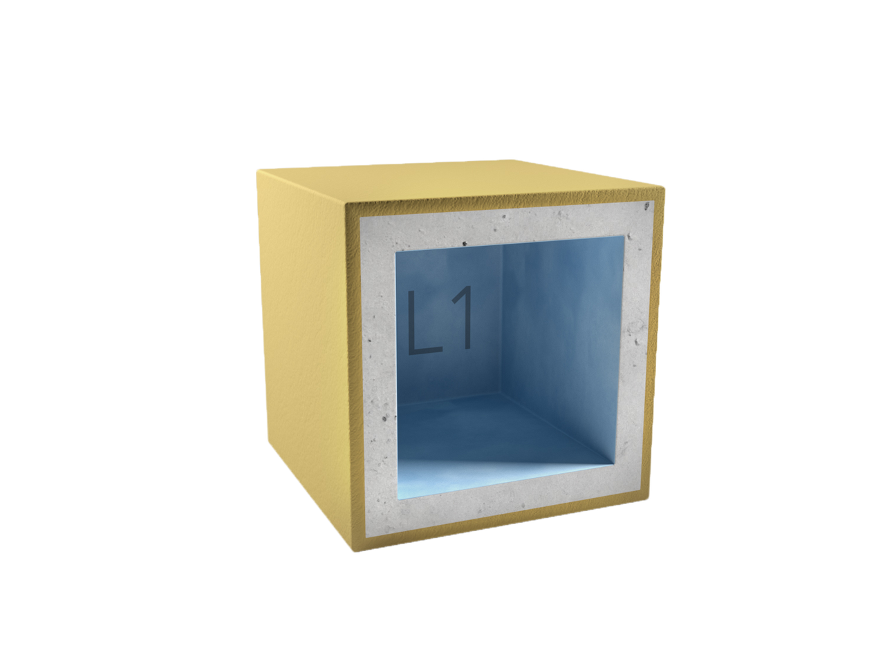 Короб для светильника АкусикГипс Бокс (AcousticGyps Box) L1 (150 x 150 x 100мм)