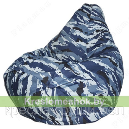 Кресло мешок Груша Синий камуфляж, фото 2