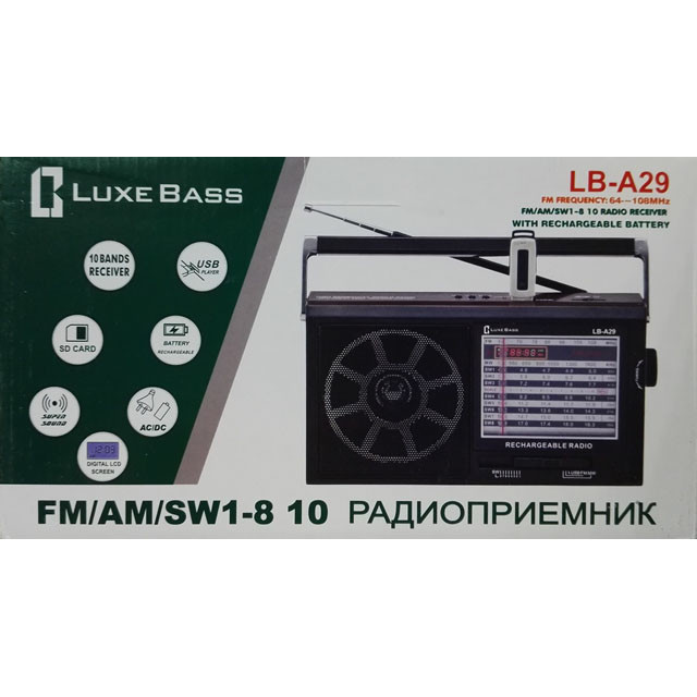 Радиоприемник Luxe Bass LB-A29 с MP3 - фото 3 - id-p87058945