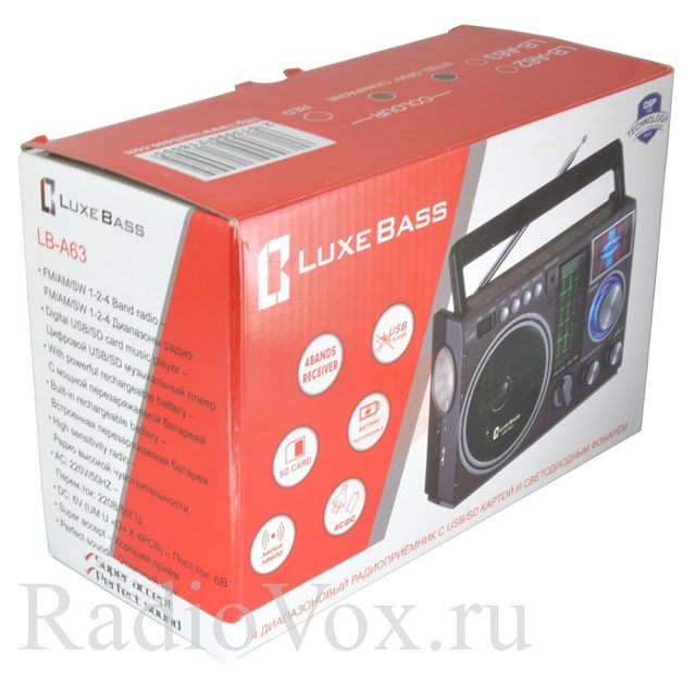 Радиоприемник Luxe Bass LB-A63 (USB\SD\MP3) + фонарик - фото 8 - id-p87062594