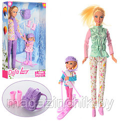 Кукла Defa Lucy c дочкой лыжницей (8356)