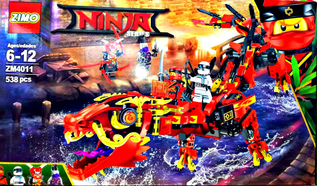Конструктор Ниндзяго Механический дракон Красного ниндзя ZM4011 аналог LEGO NINJAGO - фото 1 - id-p87063374