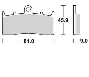 Колодки тормозные 879CM55 Braking (Италия)