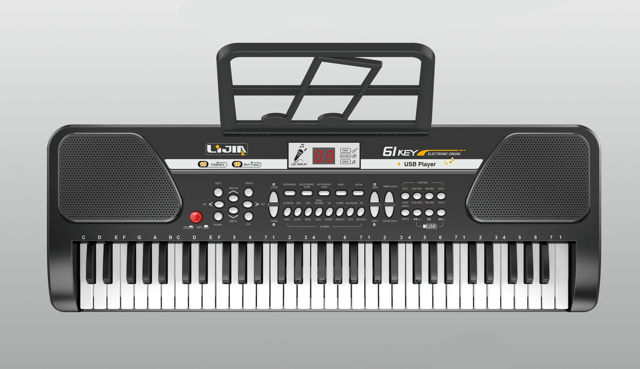 Детский синтезатор пианино с микрофоном, арт. 328-12 с USB (от сети и на батарейках) - фото 5 - id-p87067908