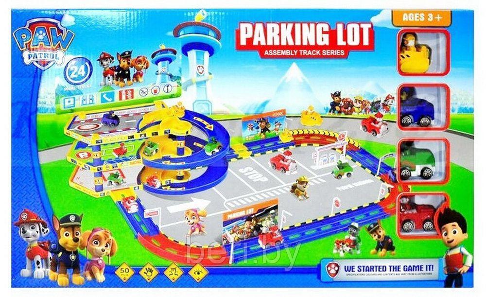 Парковка "Щенячий патруль", паркинг "Станция спасателей Paw Patrol", 3-х этажный, 4 машинки, 6699-38A - фото 2 - id-p87098476