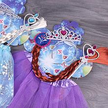 Карнавальный набор Красавица 4 предмета: коса, волшебная палочка, корона, юбочка
