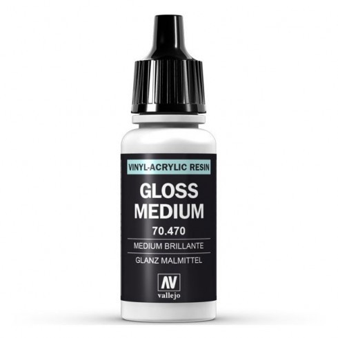 Глянцевый медиум Vallejo Gloss Medium, 17мл