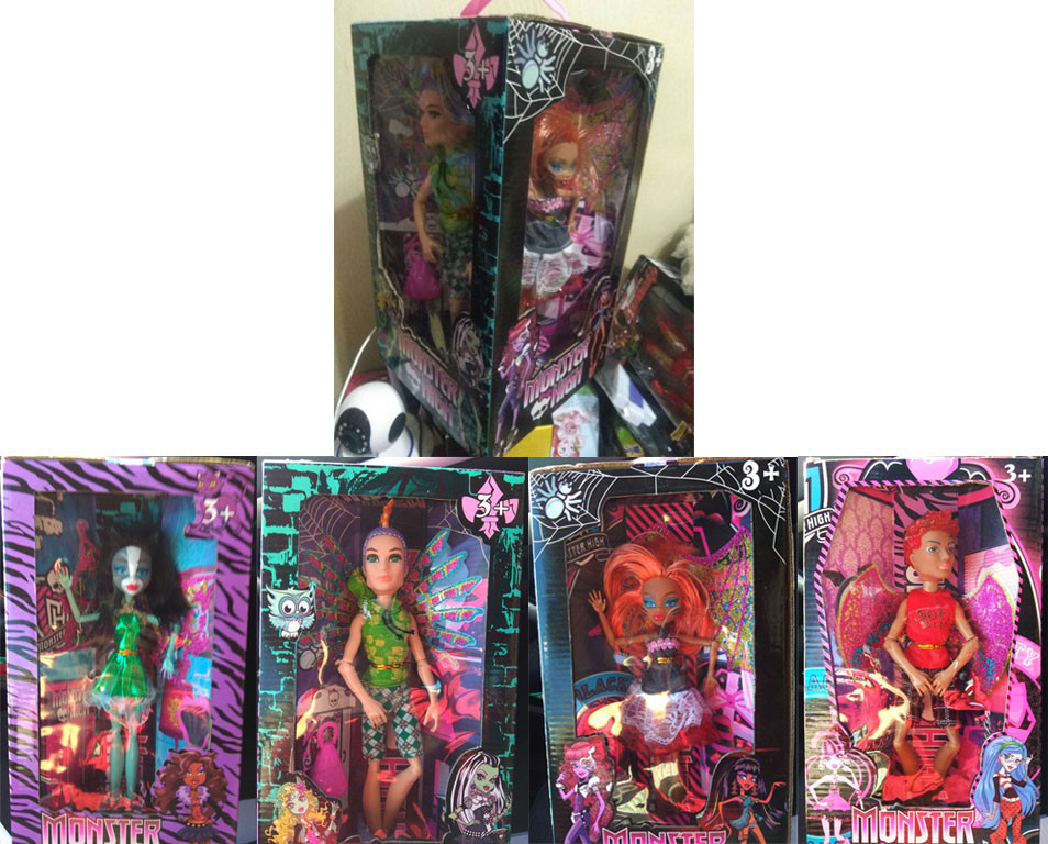 Набор шарнирных кукол (4 шт) Monster High с аксессуарами - фото 1 - id-p87124927