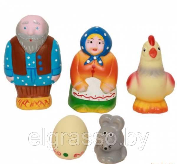 Набор резиновых игрушек по сказке "Курочка Ряба и золотое яичко", Кудесники - фото 3 - id-p87134408