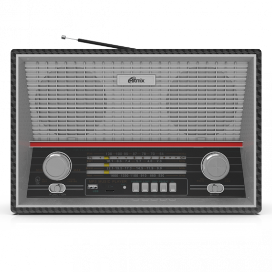 Радиоприёмник Ritmix RPR-102 (FM/AM/SW, USB, microSD, пульт, аккумулятор, сеть 220В, 2 динамика, эквалайзер) - фото 2 - id-p87146944